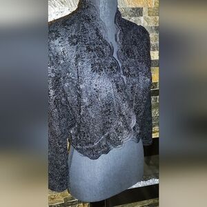 R&M Black Lace And Sequin Bolero Jacket Size S New Without Tags